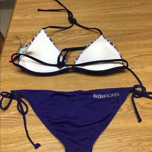 Billabong purple cheeky bikini bottom M top Hot Water NWT Both in great …shape - Picture 3 of 11